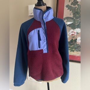 Free People Movement Hit The Slopes Colorblock Fleece Pullover